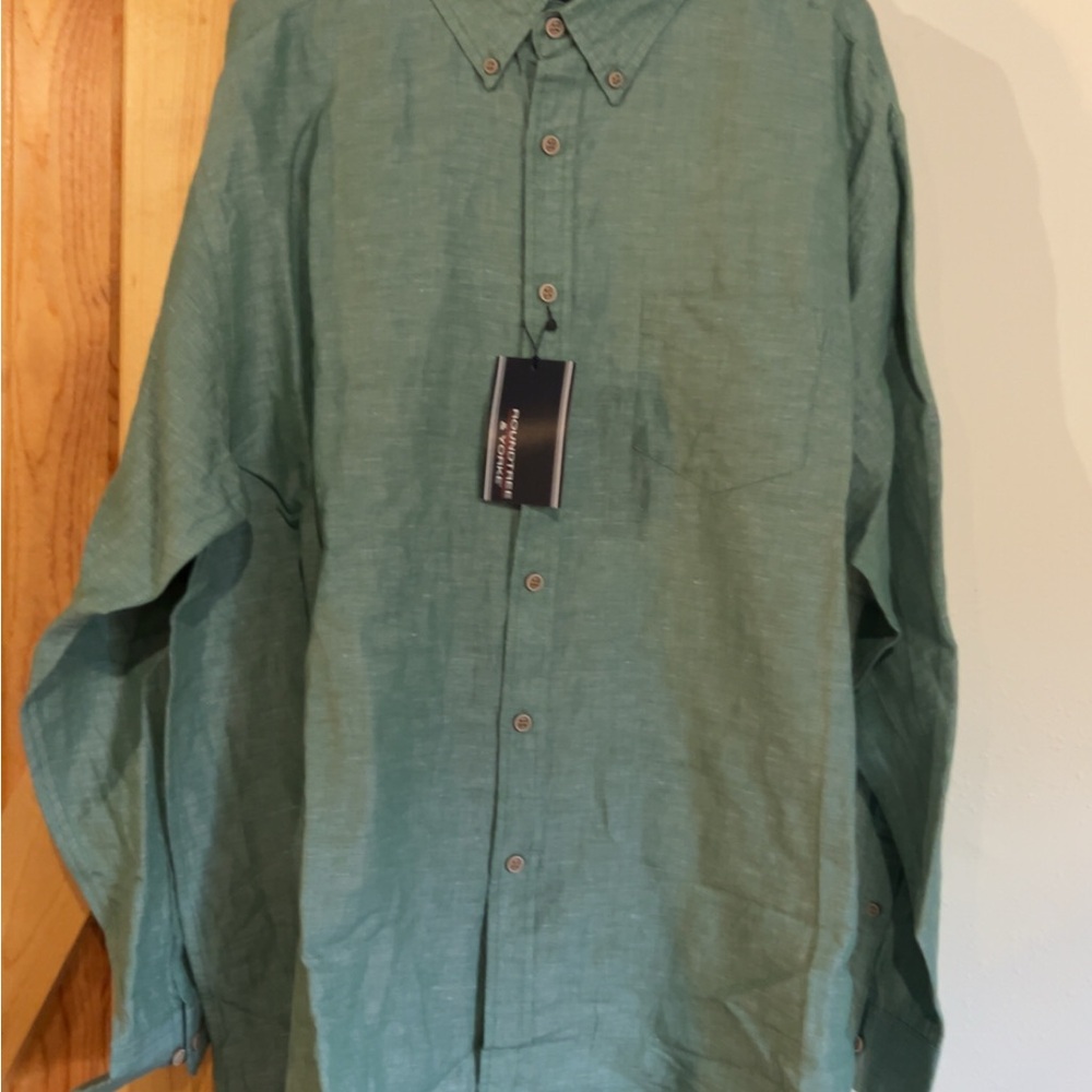 Men's Green Button-Up Shirt NWT